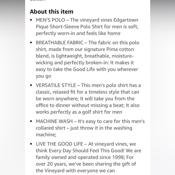 Vineyard Vines Edgartown Polo, Lilac Men’s medium - Picture 7 of 16